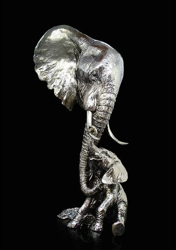 Elephant & Calf by Keith Sherwin