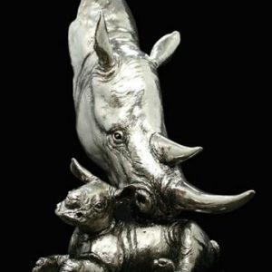 Rhino & Cub by Keith Sherwin