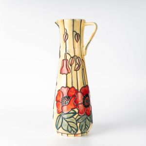 Old Tupton Ware Yellow Poppy Slim Jug - Hand crafted