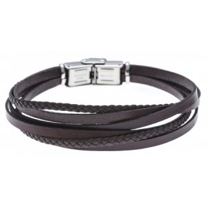 H2on Men’s Italian Leather Multi-Strand Bracelet