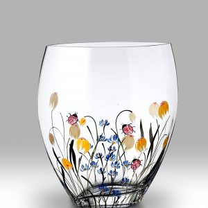 Ladybird Garden Curve Glass Vase - Nobile Glassware