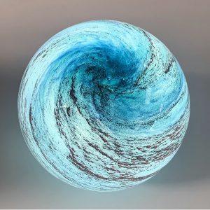 Blue planet lamp