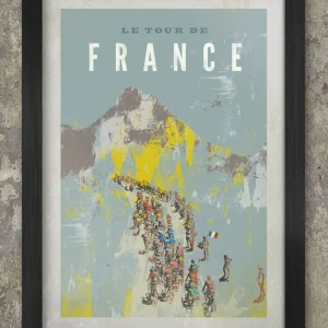 Tour De France Vintage Cycling Poster Print