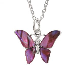 Butterfly necklace - Pink