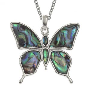 Butterfly necklace natural
