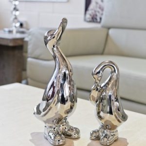 Duck in Boots - Ceramic Silver Large