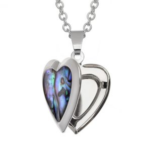 Heart locket necklace natural