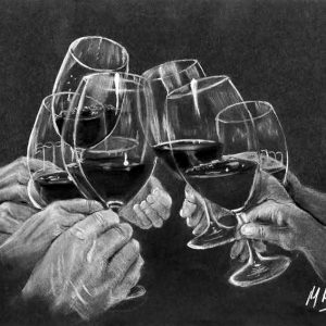 Greeting Cards -  Chinking Glasses